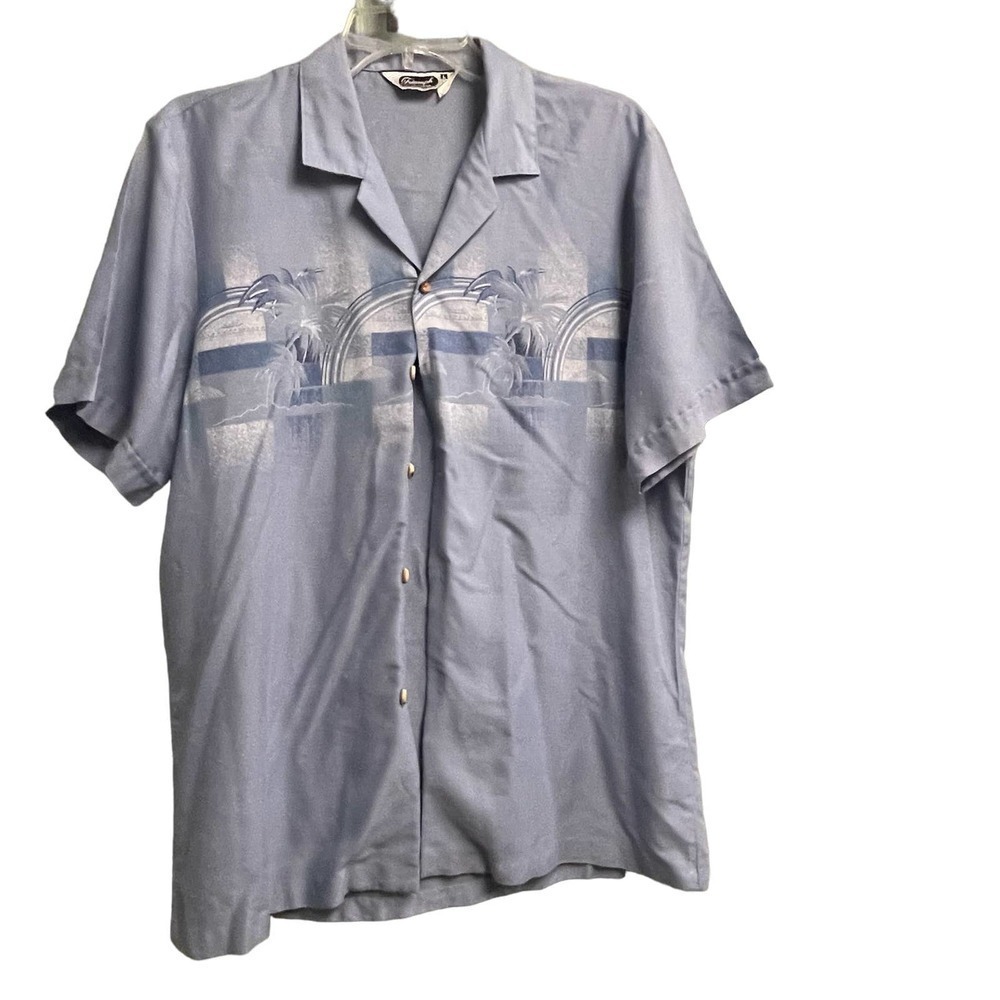 Vintage Triumph of California mens button down palm tree coastal shirt